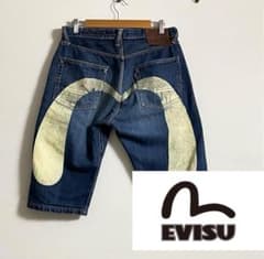 EVISU エヴィス デニム ハーフパンツ ビッグカモメ EVISU エヴィス ハーフパンツ ビッグカモメ 短パン ジーンズ デニム
