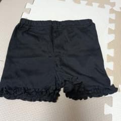 裾フリル ショートスパッツ ブラック 100cmのサムネイル