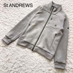 セントアンドリュース ゴルフウェア ニットブルゾン M ロゴ刺繍 ジップ