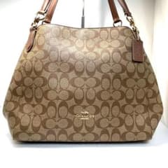 0122 COACH ワンショルダー バッグ シグネチャー ブラウン コーチ 0122 COACH ワンショルダー バッグ シグネチャー ブラウン コーチ