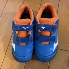 Mizuno REBULA サッカーシューズ 青/オレンジ ベルクロ 17cmのサムネイル