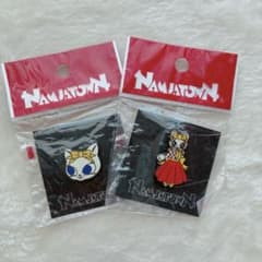 NAMJATOWN ナンジャタウン 最初期ピンバッジ 2種 レア 未使用未開封品 ナジャミー ピンバッジ 未使用 ナムコナンジャタウン 希少レトロ品