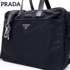 【極美品】プラダ ナイロン 2way ビジネスバッグ 三角ロゴ 白タグ ブラック 極美品】プラダ ナイロン 2way ビジネスバッグ 三角ロゴ 白タグ