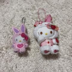 [希少]ハローキティ マスコット ぬいぐるみ 2点セットのサムネイル