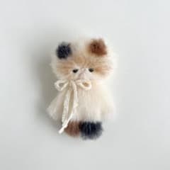 ねこ 猫 ぬいぐるみ ハンドメイド 作家 アートドール テディベア 8524