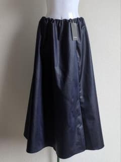 신품 Demi-Luxe BEAMS 메모리 새틴 플레어 SK NAVY 일본제 S~M