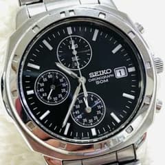 SEIKO セイコー 7T92-0CA0 クロノグラフ 黒文字盤 50m防水 SEIKO セイコー 7T92-0CA0 クロノグラフ 黒文字盤 50m防水 - メルカリ