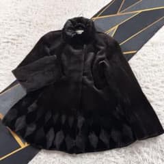 美品 Altima シェアードミンク ブラウン ファーコート 本毛皮 AA653 