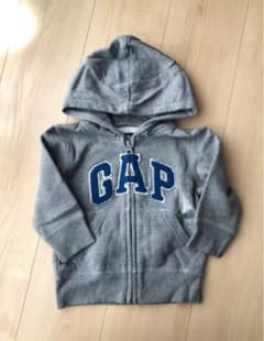 723様専用　ベビーギャップ　GAP パーカー　80 グレー　ロゴのサムネイル