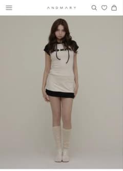 ANDMARY Mary logo mini dress ブラック - メルカリ