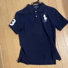 完美品　POLO RALPH LAUREN ビックポニー　ネイビー ポロシャツのサムネイル