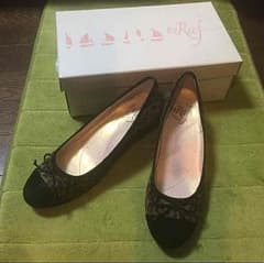 アンリーフ  リボンヒョウ柄ウェッジソールのサムネイル