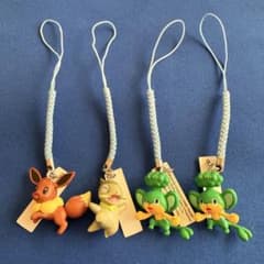 ポケモン 根付 マスコット ストラップ イーブイ キバゴ ヤナップ 4点 - 2