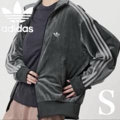 新品S⭐️adidas ファイヤーバード ベロア トラックトップ グレー