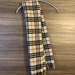 BURBERRY バーバリー　チェック柄カシミヤマフラーのサムネイル