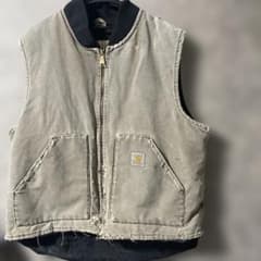 80s90s USA製 Carhartt ダックベスト星タグ腰リブ V02CHTのサムネイル