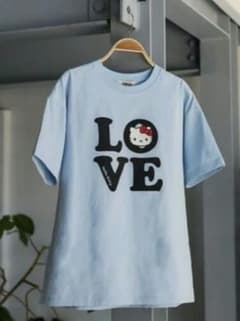PUBLUX サンリオ コラボ ハローキティ LOVE Tシャツ ブルー Fのサムネイル