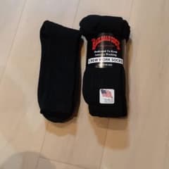 新品 RAILROAD SOCK 靴下 4足 黒 ブラックのサムネイル