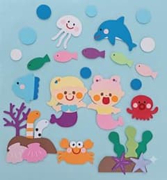 壁面飾り【人魚姫と夏の海】のサムネイル