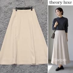 美品》23SS セオリーリュクス 定価3.4万 フレアロングスカート LIVE
