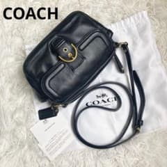 極美品 COACH 黒 ブラック キャンベル カメラバッグ フラップ flap