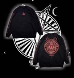 KRY clothing 「タイトなスケジュール」黒×ダークレッドのサムネイル