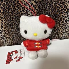 レア タグ付き ハローキティ ぬいぐるみ ダッフルコート 赤 - メルカリ