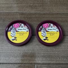 하겐 다츠 바닐라 초콜릿 선데이 뚜껑 2 개 세트