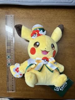 ポケパークカントー限定　ピカチュウ帽子あり　マスコットぬいぐるみ　カーニバル衣装のサムネイル