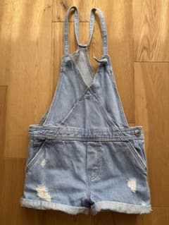 ZARA Girls デニムオーバーオール ショートパンツ 116cmのサムネイル