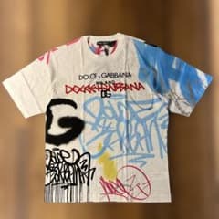 タグ付き未使用 Dolce & Gabbana グラフィティ Tシャツ 白 50 - メルカリ