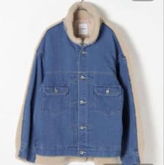 LEPSIM デニムボアドッキングジャケット LEPSIM デニムボアドッキングジャケットFREE ブルー×ベージュ - メルカリ