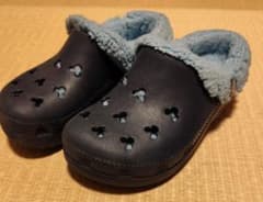 Crocs キッズサンダル ボア付 ネイビー サイズ:18.5〜19cmのサムネイル