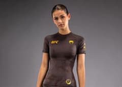 UFC Women's トレーニングシャツ、ラッシュガードXSサイズ ブラウン