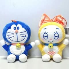 新品タグ付ポップカラーマスコット2種【ドラえもん・ドラミちゃん】