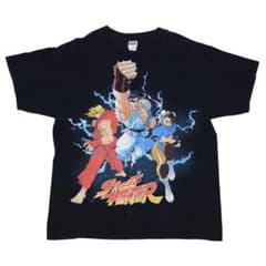 90s STREET FIGHTER 스트리트 파이터 T 셔츠 블랙 L