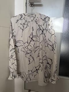 フラワープリント 長袖シャツ　S