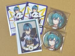 にじさんじ　緑仙　にじさんじビスケット　缶バッジ　共通衣装　チェキ風カードのサムネイル