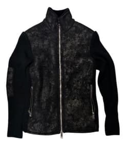 ARMANI COLLEZIONI ダブルジップ レザージャケット アーカイブ Archive ARMANI knit sleeve zip jacket - メルカリ