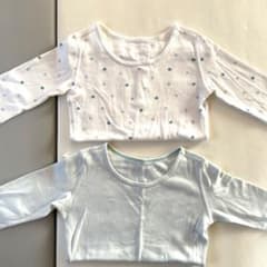美品⭐︎UNIQLO長袖肌着2点セット（星柄・水色）