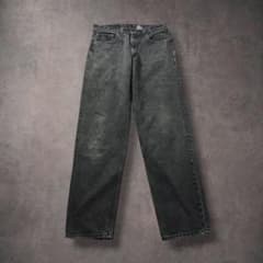 90sUSA製Levi’s555ブラックデニムパンツW34 墨黒フェードグランジ 90sUSA製Levi's555ブラックデニムパンツW34 墨黒フェードグランジ