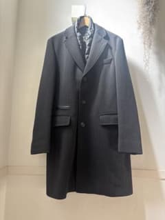 【美品】HUGO BOSS メンズ チェスターコート ダークグレーのサムネイル