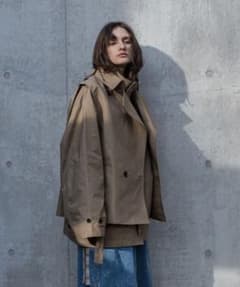 【美品】shiki オーバーサイズトレンチベスト　M ベージュのサムネイル