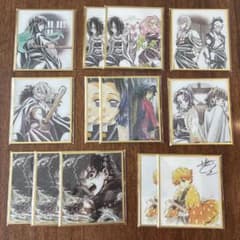 新品未開封　鬼滅の刃　アクリル色紙　Bグループ　8種　13枚　まとめ売りのサムネイル