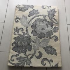 正絹名古屋帯オフホワイトにブルーの花唐草模様のサムネイル