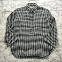 【未使用に近い★リネン麻】マーガレットハウエルプルオーバーギンガムチェックシャツ 未使用に近い☆リネン麻】マーガレットハウエルプルオーバー