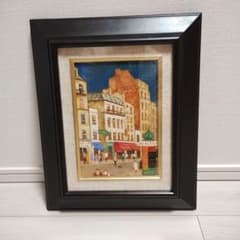 横山申生 油彩画 広告塔のある街パリ 横山申生 油彩画 広告塔のある街パリ - メルカリ