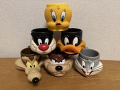 6個セット ルーニーテューンズ 3D フェイス マグカップ ヴィンテージ