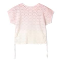 【新品】グラデーションニットTシャツ ノーソーイングニット M ピンク 新品】グラデーションニットTシャツ ノーソーイングニット M ピンク