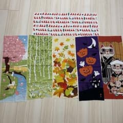 即購入OK！最終値下げ！手拭いセット/四季いろいろのサムネイル